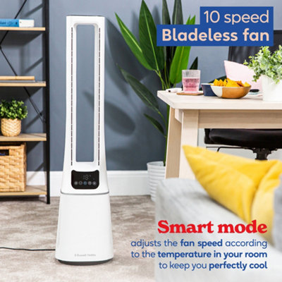 Russell Hobbs Bladeless Tower Fan Remote Control 105cm 22W Quiet and Ionised Air Filter RHBLDL12 - 5