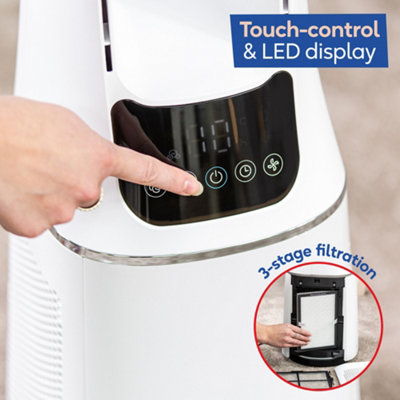 Russell Hobbs Bladeless Tower Fan Remote Control 105cm 22W Quiet and Ionised Air Filter RHBLDL12 - 7