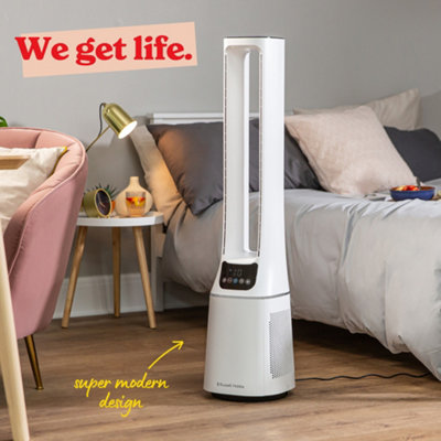 Russell Hobbs Bladeless Tower Fan Remote Control 105cm 22W Quiet and Ionised Air Filter RHBLDL12 - 8