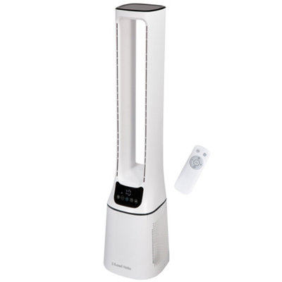 Russell Hobbs Bladeless Tower Fan Remote Control 107cm 22W Quiet and ...