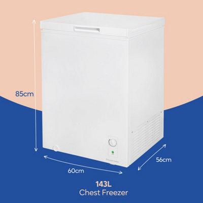 Russell Hobbs Chest Freezer 143L Freestanding White with 5 Year Guarantee RH142CF0E1W