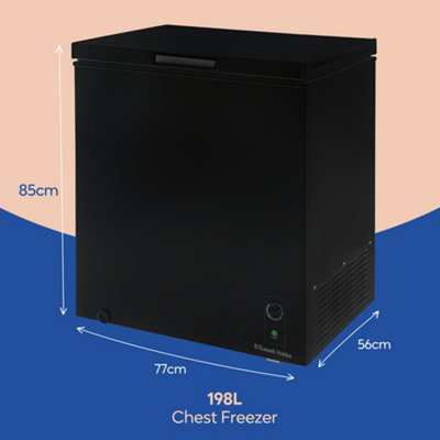 Russell Hobbs Chest Freezer 198L Freestanding Black with 5 Year Guarantee RH198CF0E1B