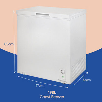 Russell Hobbs Chest Freezer 198L Freestanding White with 5 Year Guarantee RH198CF0E1W