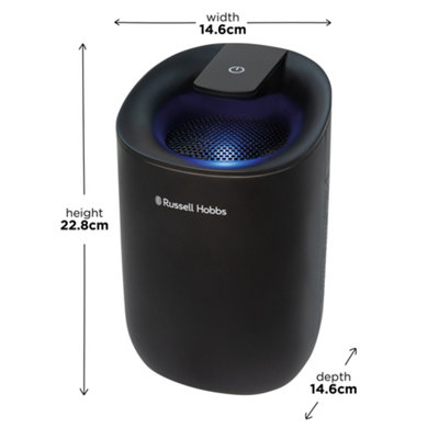 Russell Hobbs Compact Dehumidifier Fresh Air Mini 300ml/day Black RHDH1061B