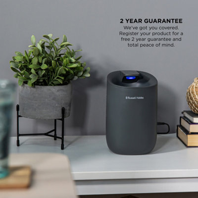 Russell Hobbs Compact Dehumidifier Fresh Air Mini 300ml/day Grey RHDH1061G - 5
