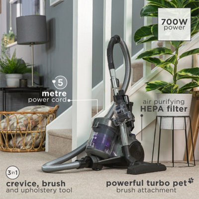 Russell Hobbs Cylinder Pet Vacuum Bagless Corded 2.5L RHCV3601