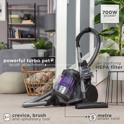Russell Hobbs Cylinder Pet Vacuum Bagless Corded 3L RHCV4601