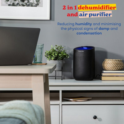 Russell Hobbs Dehumidifier and Air Purifier Fresh Air Pro Compact Ozone Free 750ml/day Black RHDH1101B - 3
