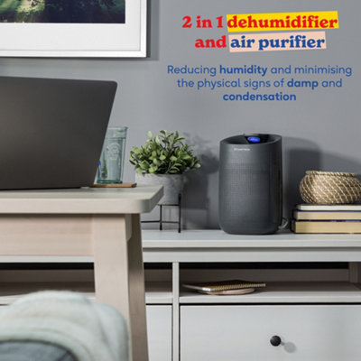 Russell Hobbs Dehumidifier and Air Purifier Fresh Air Pro Compact Ozone Free 750ml/day Grey RHDH1101G - 3