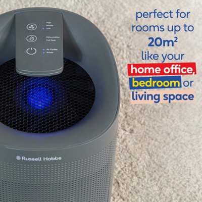 Russell Hobbs Dehumidifier and Air Purifier Fresh Air Pro Compact Ozone Free 750ml/day Grey RHDH1101G - 5
