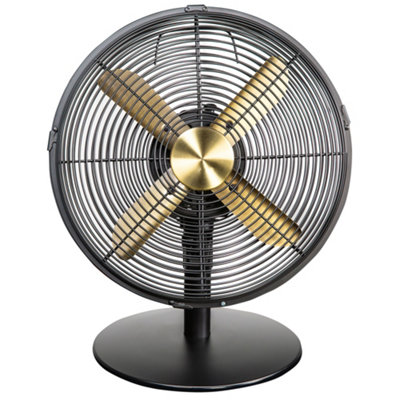 Russell Hobbs Desk Fan Electric Cooling Brushed Gold & Black 3 Speed RHMDF1201BG - 9