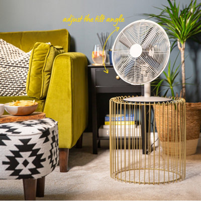 Russell Hobbs Desk Fan Electric Cooling in Greige 3 Speed Settings RHMDF1201GR - 4