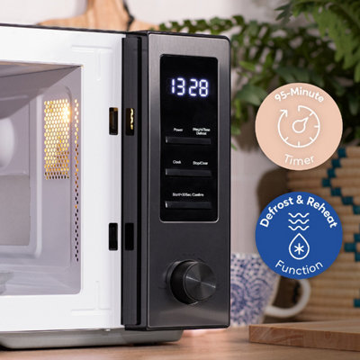 Russell Hobbs Digital Microwave Dark Steel 23L 800W 8 Auto Cook Menus ...