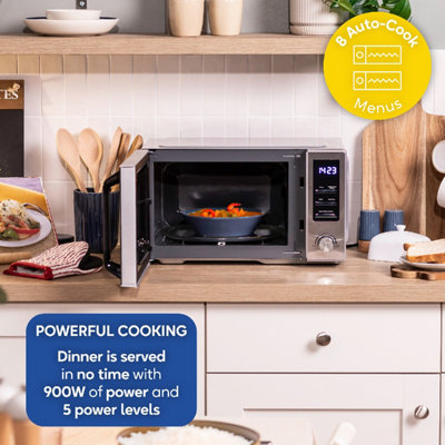 Russell Hobbs Digital Microwave Stainless Steel 23L 800W 8 Auto Cook RHM2372SS