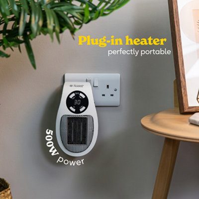 Russell Hobbs Electric Ceramic Heater Plug In 500W White RHPH2001 - 4