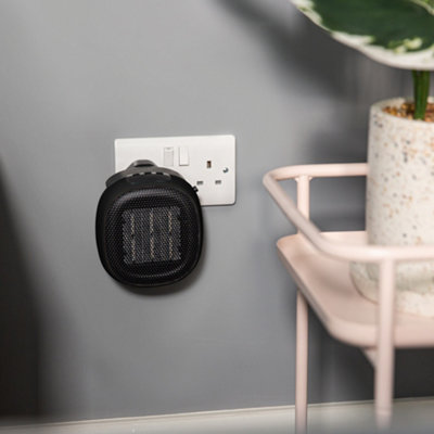 Russell Hobbs Electric Ceramic Heater Plug In 700W Black RHPH7001 - 8