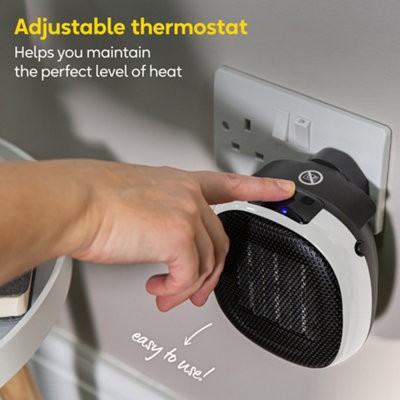 Russell Hobbs Electric Ceramic Heater Plug In 700W White RHPH7001W | DIY at  Bu0026Q