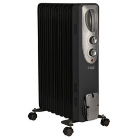 Russell Hobbs Electric Heater 2000W Oil Filled Radiator 9 Fin Black RHOFR5002B