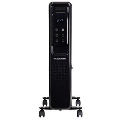 Russell Hobbs Electric Heater 2500W Black Digital 11 Fin Oil Filled ...