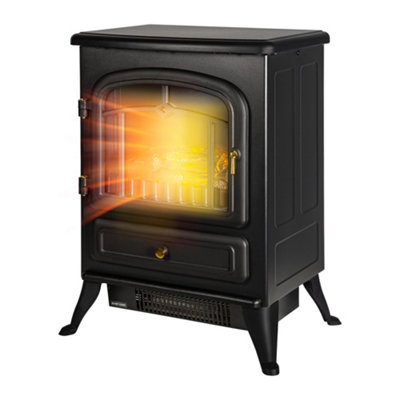 Russell Hobbs Electric Stove Fire 1850W Freestanding Black Electric