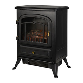 Russell Hobbs Electric Stove Fire 1850W Freestanding Black Electric Heater RHEFSTV1002B