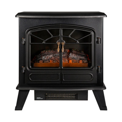 Russell Hobbs Electric Stove Fire 1850W Freestanding Black Electric Heater RHEFSTV2003B - 7
