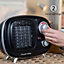 Russell Hobbs Fan Heater 1500W Portable Electric Retro Black Ceramic Heater RHRETPTC2001B