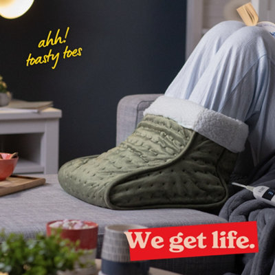 Russell Hobbs Foot Warmer Electric Heater in Green with 3 Heat Settings ...