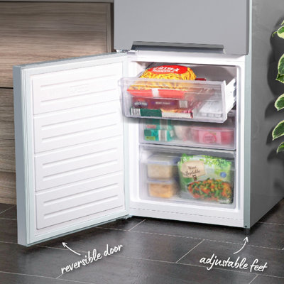 Russell Hobbs Fridge Freezer in Silver 288L 70/30 Freestanding