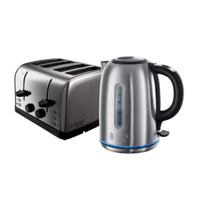 Russell Hobbs Futura 4 Slice Toaster and Classic Compact 1 Litre Kettle