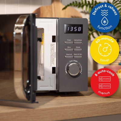 Russell Hobbs Grey Microwave 20L Digital Legacy 800W with Defrost ...