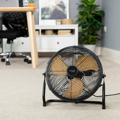 Russell Hobbs Ground Floor Fan 12 inch Black Scandi RHGF1221WDB