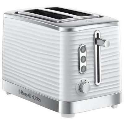 Russell Hobbs Inspire Kettle & 2 Sl Toaster Set White
