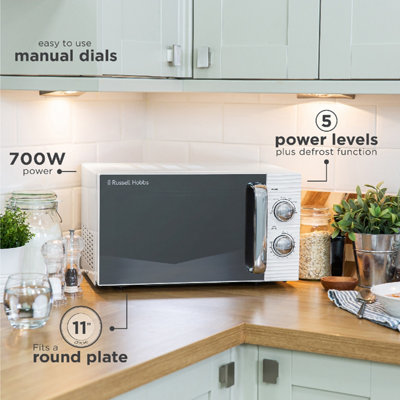 Russell hobbs white inspire microwave sales
