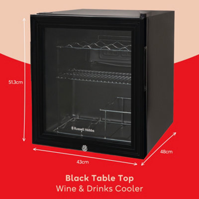 Russell Hobbs Lockable Wine Cooler Drinks Fridge 12 Bottle Black RHGWC1B-C-LCK - 9
