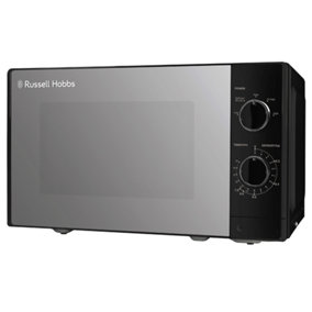 Russell Hobbs Manual Microwave 20 Litre 800W 5 Power Levels, Timer and Defrost, Easy Clean Black RHM2027B