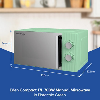 Russell Hobbs Manual Microwave Eden 17L with 5 Power Levels Green RHMM725PG