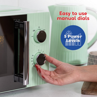 Russell Hobbs Manual Microwave Eden 17L with 5 Power Levels Green RHMM725PG