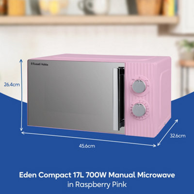 Russell Hobbs Manual Microwave Eden 17L with 5 Power Levels Pink RHMM725RP
