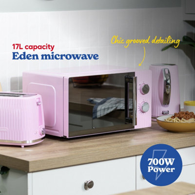 Russell Hobbs Manual Microwave Eden 17L with 5 Power Levels Pink RHMM725RP