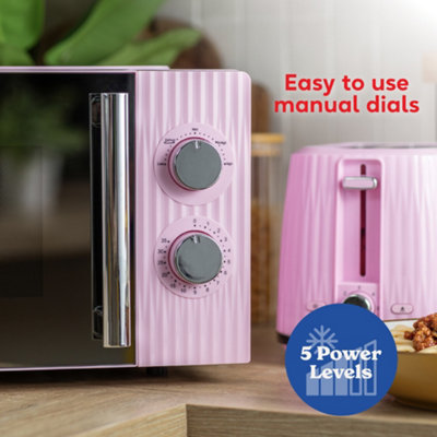 Russell Hobbs Manual Microwave Eden 17L with 5 Power Levels Pink RHMM725RP
