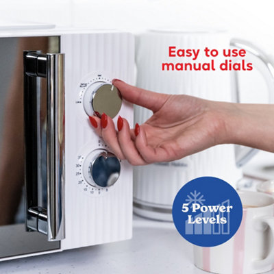 Russell Hobbs Manual Microwave Eden 17L with 5 Power Levels White RHMM725