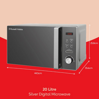 Russell Hobbs Microwave 20 Litre 800W Digital Silver RHM2076S