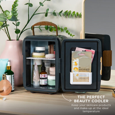 Russell Hobbs Mini Cooler 4L 6 Cans Portable Drinks and Cosmetics Scandi Grey & Wood Effect RH4CLR1001SCG - 5