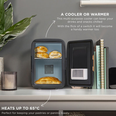 Russell Hobbs Mini Cooler 4L 6 Cans Portable Drinks and Cosmetics Scandi Grey & Wood Effect RH4CLR1001SCG - 9