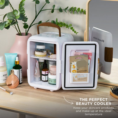 Russell Hobbs Mini Cooler 4L 6 Cans Portable Drinks and Cosmetics Scandi White & Wood Effect RH4CLR1001SCW - 5