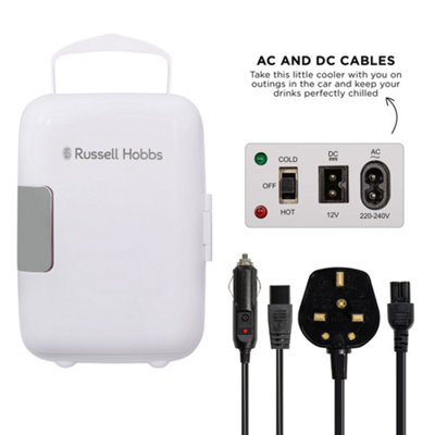 Russell Hobbs Mini Cooler 4L 6 Cans Portable for Drinks and Cosmetics White RH4CLR1001 - 3