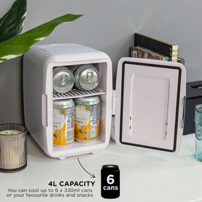 Russell Hobbs Mini Cooler 4L 6 Cans Portable for Drinks and Cosmetics White RH4CLR1001 - 4