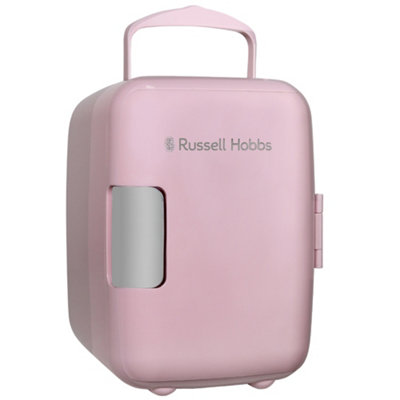 Russell Hobbs Mini Cooler 4L Compact for Drinks Snacks & Makeup Pink RH4CLR1001P