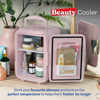 Russell Hobbs Mini Cooler 4L Compact for Drinks Snacks & Makeup Pink RH4CLR1001P - 4